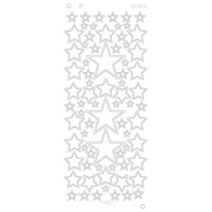 Stickervel: Stars various sizes Platinum - Goud